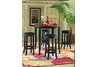 Liz Pub Dining Set with 4 Stools in Black/Cherry finish