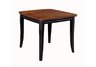 Liz Dining Table with Shaped Top in Black/Cherry finish