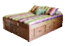 Traditional Oak Queen Platform Bed