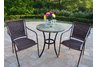Stone Art Wicker 3pc Bistro Set
