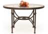 Santorini 48" Round Dining Table with glass top