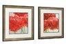 2 Pc Set of Framed Red Poppies