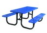Commercial Park 6 Rectangular Table- Portable, Diamond, Blue