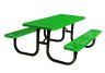 Commercial Park 6 Rectangular Table- Portable, Diamond, Green