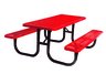Commercial Park 6 Rectangular Table- Portable, Diamond, Red