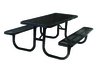 Commercial Park 6 Rectangular Table- Portable, Diamond, Black 