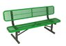 Commercial Park 6 Portable Bench w/ Back- Portable, Diamond, Green