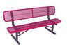 Commercial Park 6 Portable Bench w/ Back- Portable, Diamond, Red