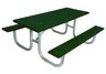 Commercial Park 6' Recycled Plastic Table- Portable and/or Surface Mount, Blue