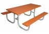 Commercial Park 6 Recycled Plastic Table- Portable and/or Surface Mount, Cedar