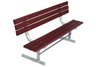 Commercial Park 6 Recycled Plastic Bench w/ Back- Portable, Brown