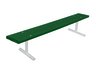 Commercial Park 6 Recycled Plastic Bench w/o Back- Portable, Green