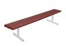 Commercial Park 6 Recycled Plastic Bench w/o Back- Portable, Brown