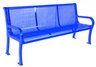 Commercial Park 6 Lexington Bench- Portable and/or Surface Mount, Perforated, Blue