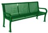 Commercial Park 6 Lexington Bench- Portable and/or Surface Mount, Perforated, Green