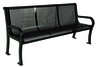 Commercial Park 6 Lexington Bench- Portable and/or Surface Mount, Perforated, Black