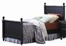 Pottery Black Sand-Through Finish Twin Bed