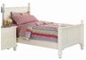 Hanna White Sand-Through Twin Panel Bed