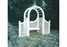 6985x5x48 Symmetrical Arbor with Lattice Wings and Bench