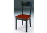 Hanna Side Chair in Black with Cherry seat (Set of 2)