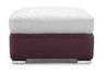Bond Ottoman white/ MAROON