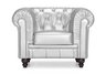Aristocrat Armchair Silver leatherette