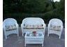 Resin Wicker 4pc Seating Set with Cushions