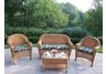 Resin Wicker 4pc Seating Set with Cushions