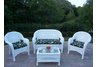 Resin Wicker 4pc Seating Set with Cushions