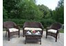 Resin Wicker 4pc Seating Set with Cushions