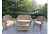 Resin Wicker 4pc Seating Set with Cushions