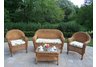 Resin Wicker 4pc Seating Set with Cushions