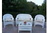 Resin Wicker 4pc Seating Set with Cushions