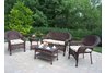 Resin Wicker 5pc Seating Set with Cushions