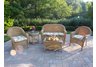 Resin Wicker 5pc Seating Set with Cushions