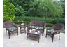 Resin Wicker 5pc Seating Set with Cushions