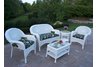 Resin Wicker 5pc Seating Set with Cushions