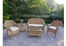 Resin Wicker 5pc Seating Set with Cushions