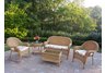 Resin Wicker 5pc Seating Set with Cushions