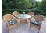 Resin Wicker 5pc Dining Set with Cushions