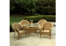 Resin Wicker 5pc Dining Set