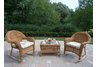 Resin Wicker 3pc Rocker and Coffee Table Set with Cushions