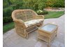 Resin Wicker Double Glider and Coffee Table 2pc Set with Cushion.