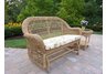 Resin Wicker Double Glider and Side Table 2pc Set with Cushion.