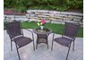 Resin Wicker Straight Back 3pc Set