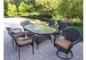 Resin Wicker 7pc Oval Dining Set with Swivels and Cushions