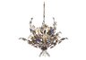 6 Light Chandelier In Bronzed Rust And Multi Colored Crystal Florets
