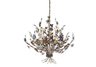 9 Light Chandelier In Bronzed Rust And Multi Colored Crystal Florets