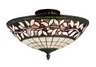English Ivy 3 light Semi Flush in Tiffany Bronze