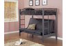 3" "Matte Black" Textured Twin/Futon Bunk Bed  